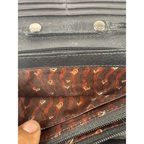 Brighton Burgundy Crocodile Embossed Leather Crossbody Bag — 7 x 5 - Picture 8 of 8